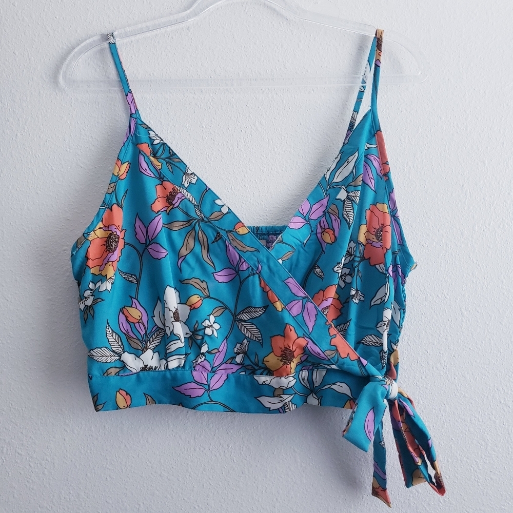 Band of Gypsies Cropped Mock Wrap Summer Top